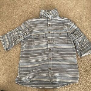 Blue has white stripes